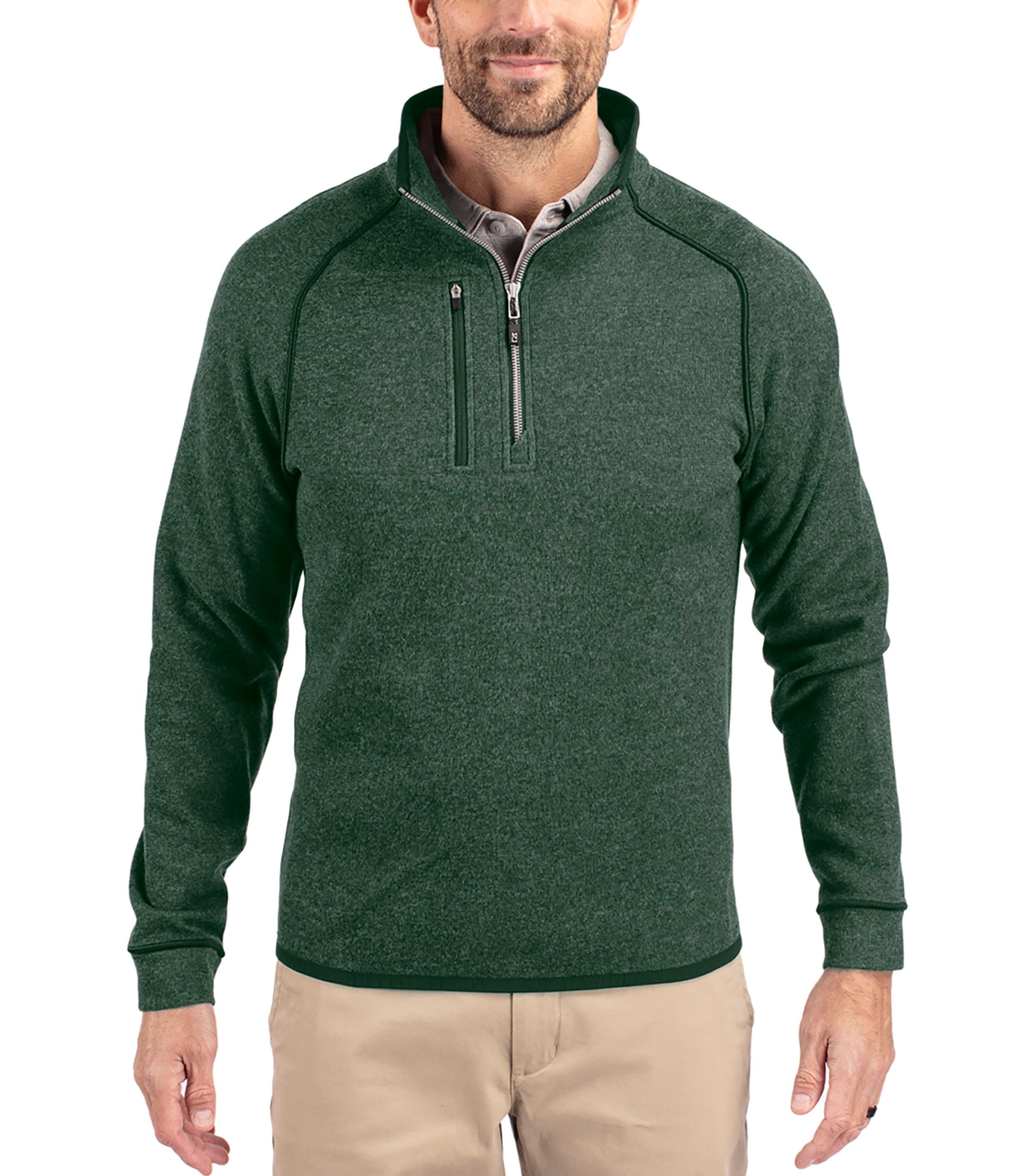 Cutter & Buck Mainsail Sweater-Knit Mens Half Zip Pullover Jacket - Image 4