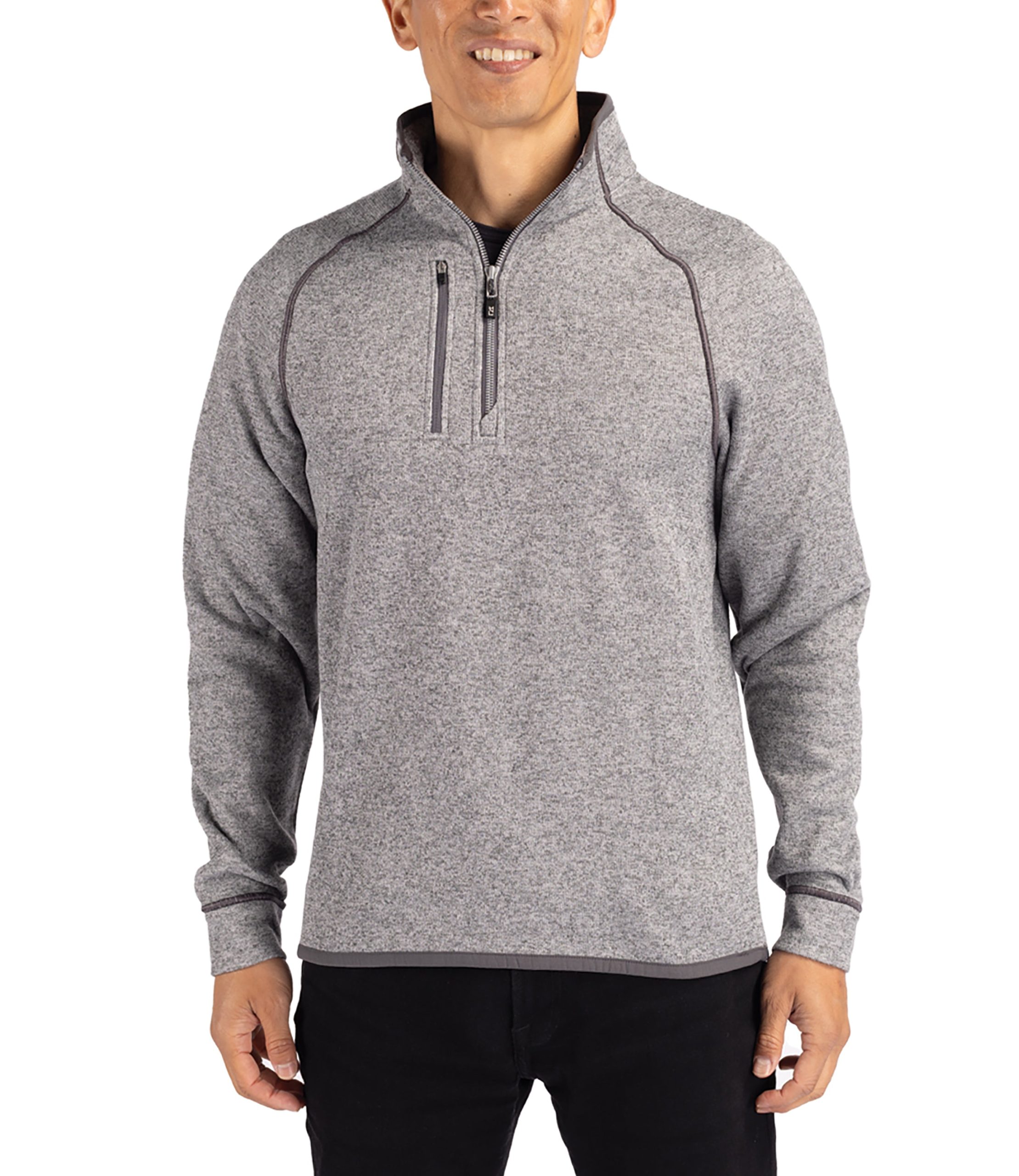 Cutter & Buck Mainsail Sweater-Knit Mens Half Zip Pullover Jacket - Image 7