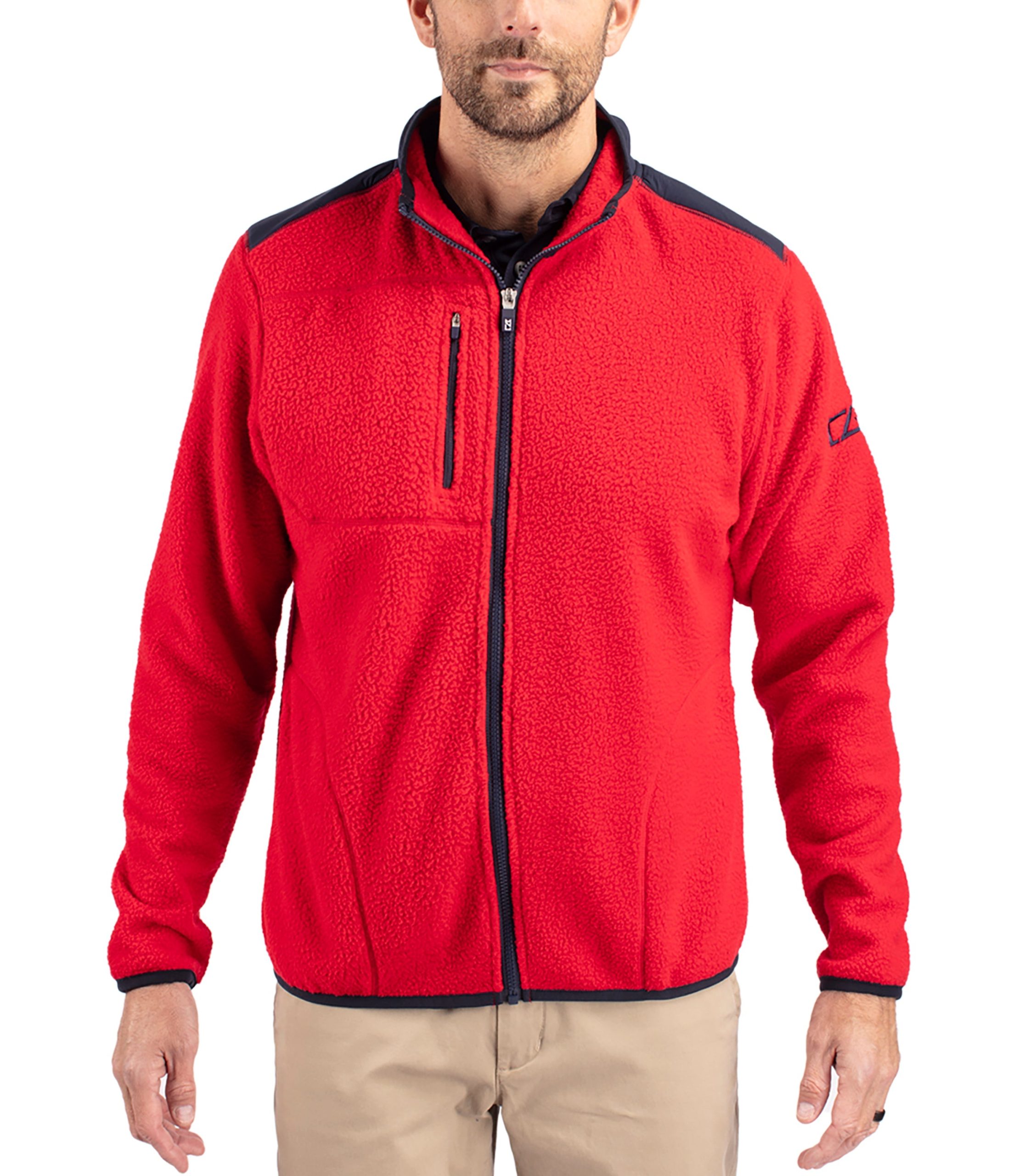Cutter & Buck Cascade Eco Sherpa Mens Big & Tall Fleece Jacket - Image 9