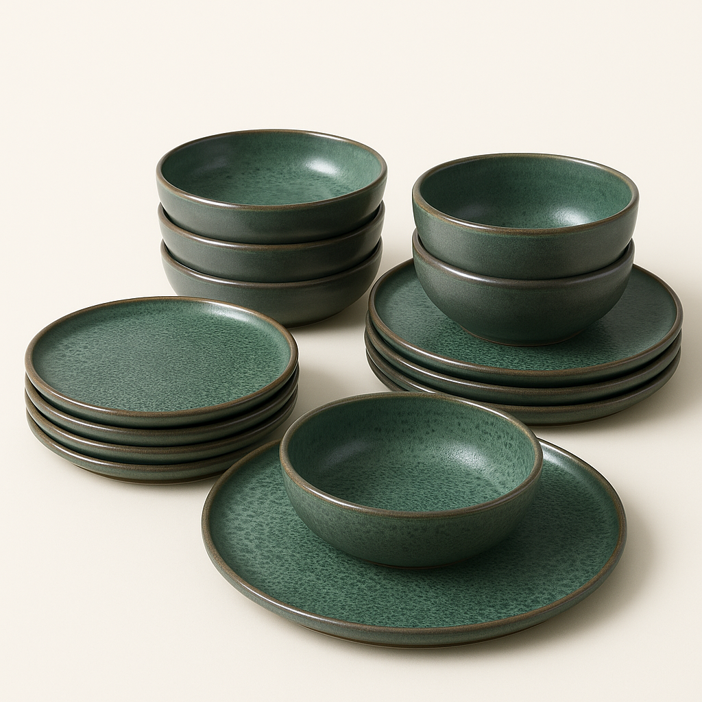 Moritz & Moritz SOLID 12-Piece Stoneware Dinnerware Set - Image 16