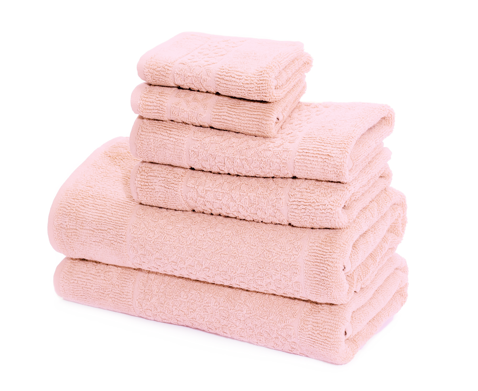 Classic Turkish Towels Mei-Tal Turkish Cotton Jacquard Towel Set of 6 - Image 12