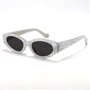 TopFoxx Kat x Money Moves - Silver Women's Cateye Sunglasses