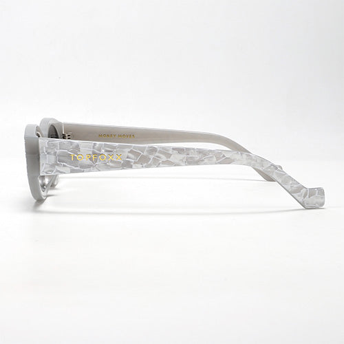 TopFoxx Kat x Money Moves - Silver Women's Cateye Sunglasses - Image 6
