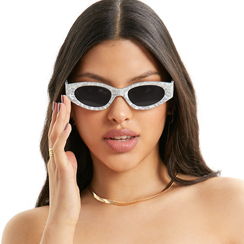 TopFoxx Kat x Money Moves - Silver Women's Cateye Sunglasses - Image 7