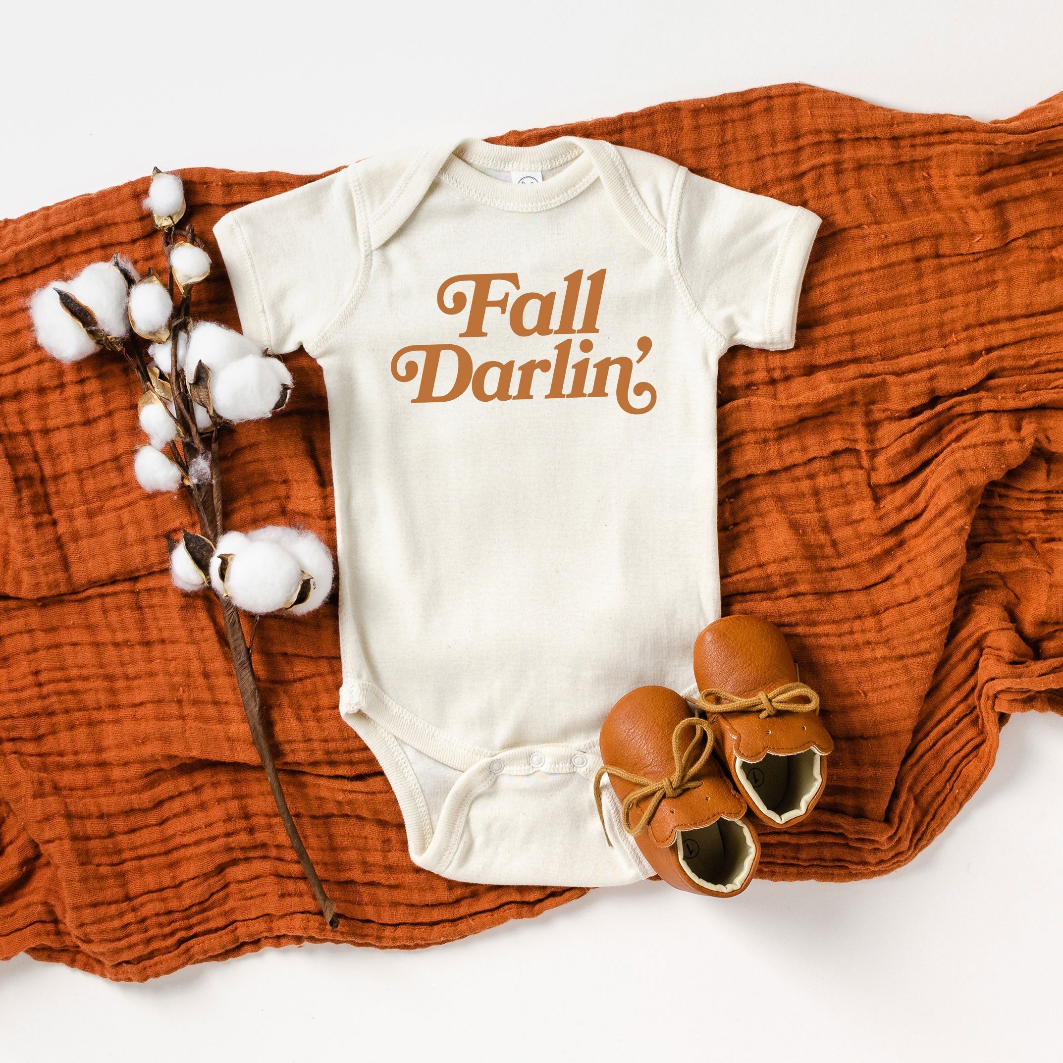 The Juniper Shop Baby Fall Darlin' Graphic Short Sleeve Onesie