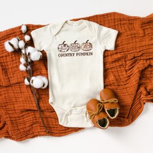 The Juniper Shop Baby Country Pumpkin Graphic Short Sleeve Onesie