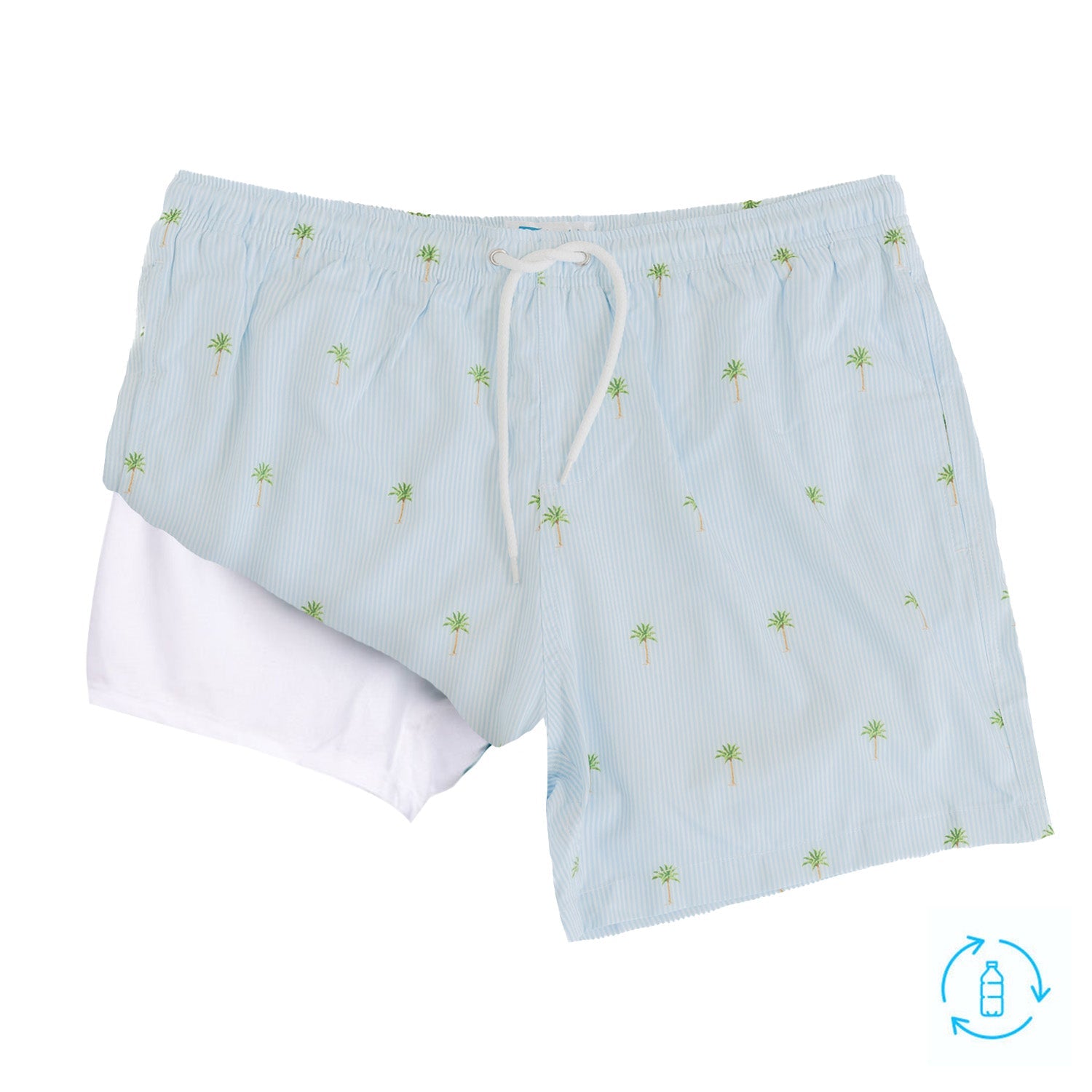 Bermies Palm Stripes Swim Trunks