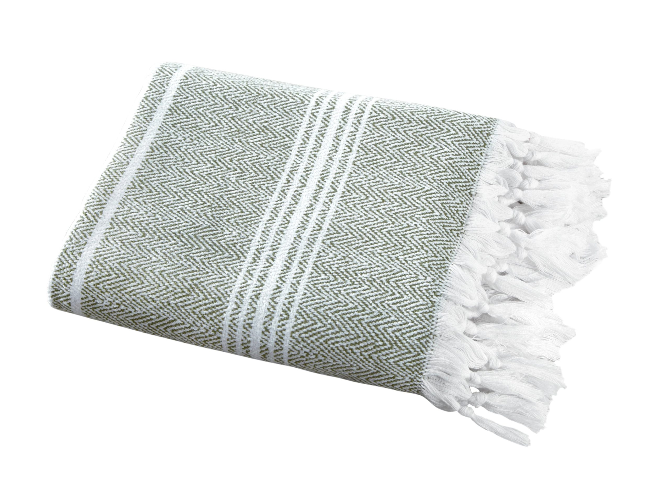 Classic Turkish Towels Luxury Thick Peshtemal Turkish Cotton Towel - 40 X 70 - Hand Knotted - Image 5