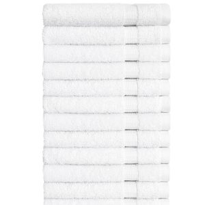 Classic Turkish Towels Cambridge Turkish Cotton Washcloths - 12 Pieces (Wholesale)