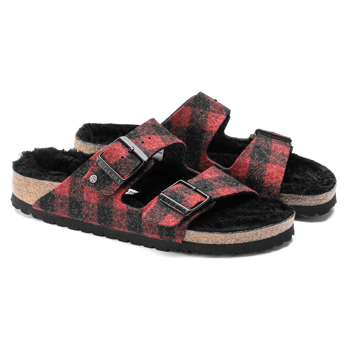 Birkenstock Arizona Shearling Wool Felt Sandals - Image 2