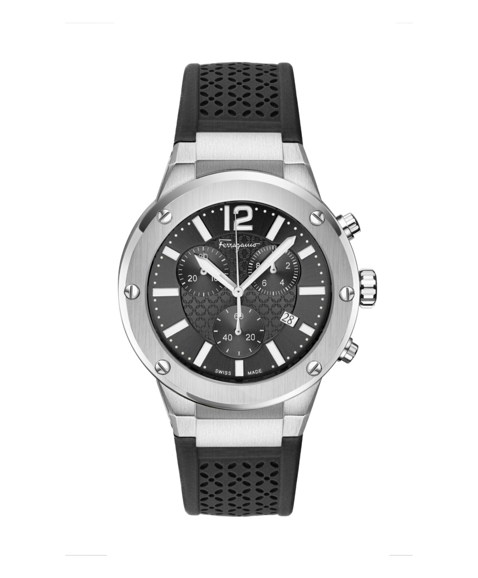 Ferragamo F-80 Chrono Silicone Watch