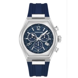 Ferragamo Tonneu Chrono Silicone Watch