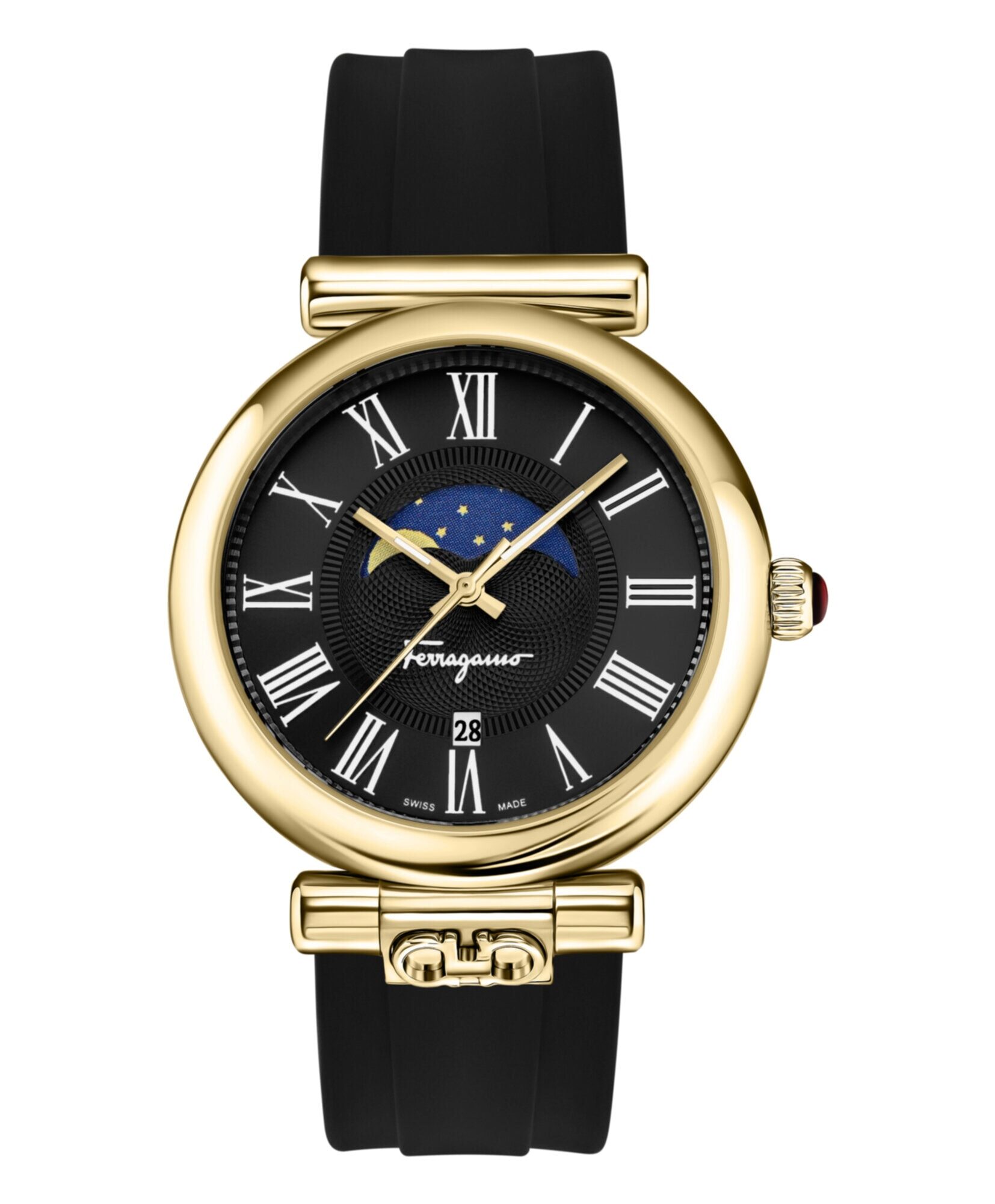 Ferragamo Ora Moonphase Silicone Watch