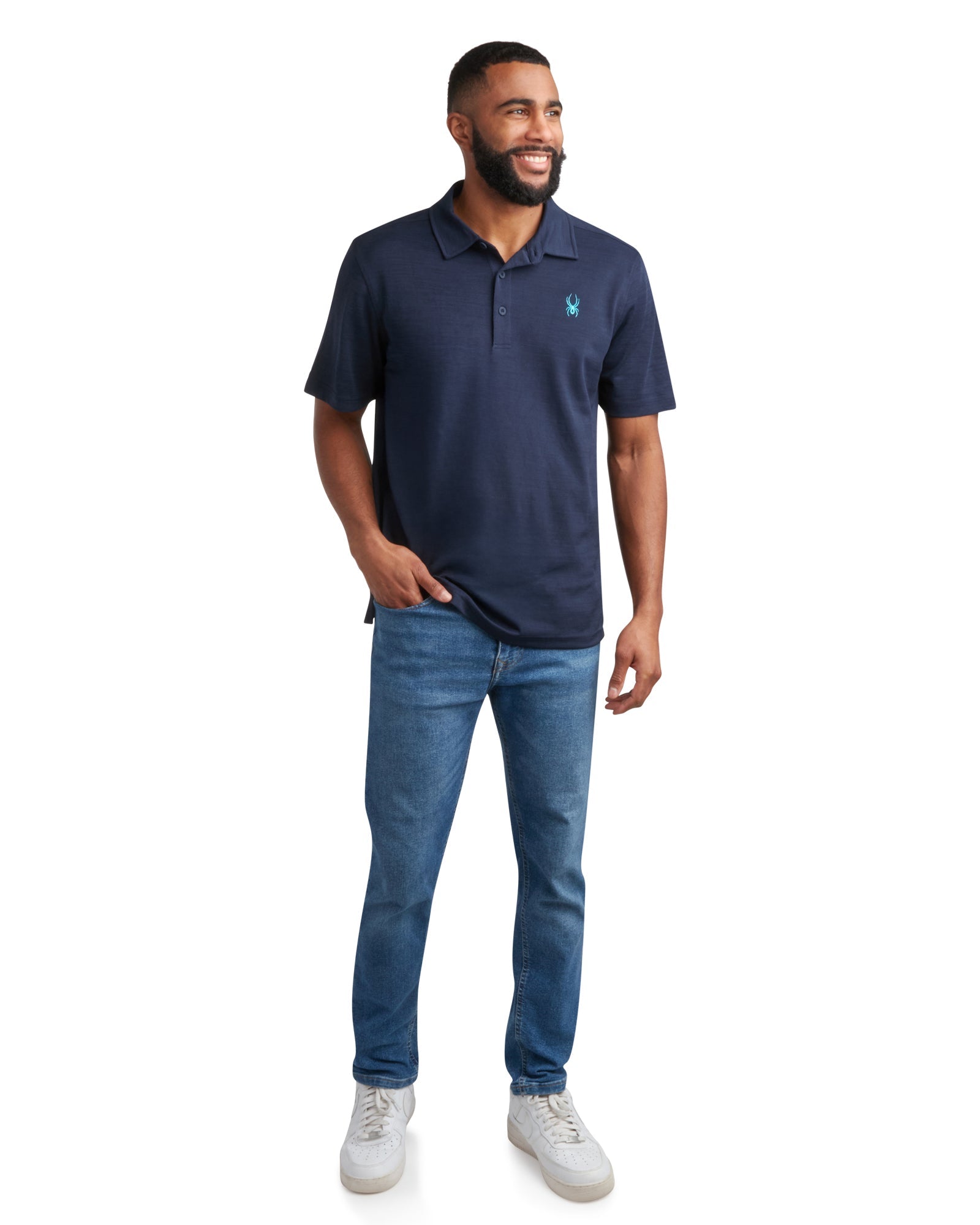 Spyder Men's Short Sleeve Tech Pique - Navy - Image 5