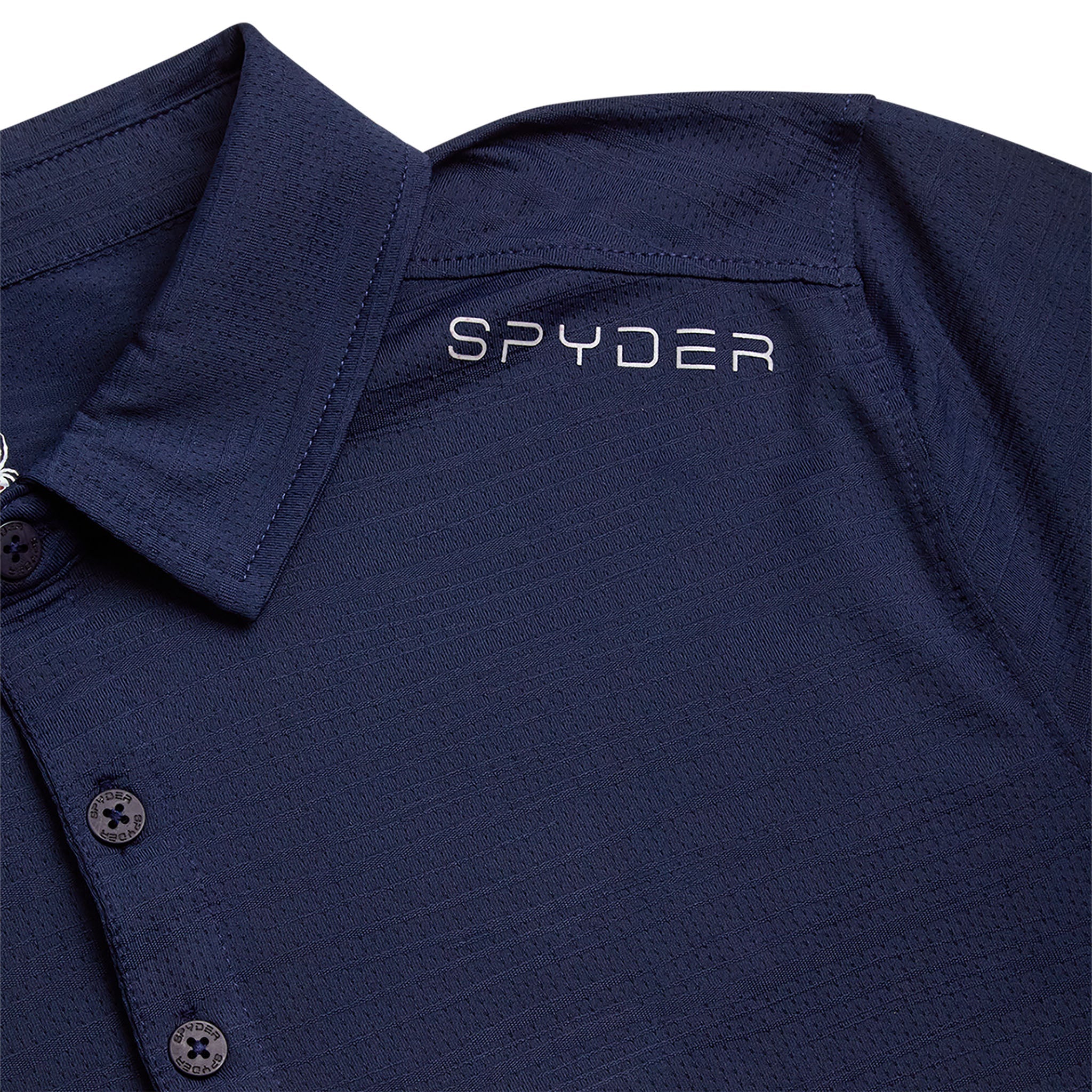 Spyder Men's Short Sleeve Jacquard - Navy - Image 4