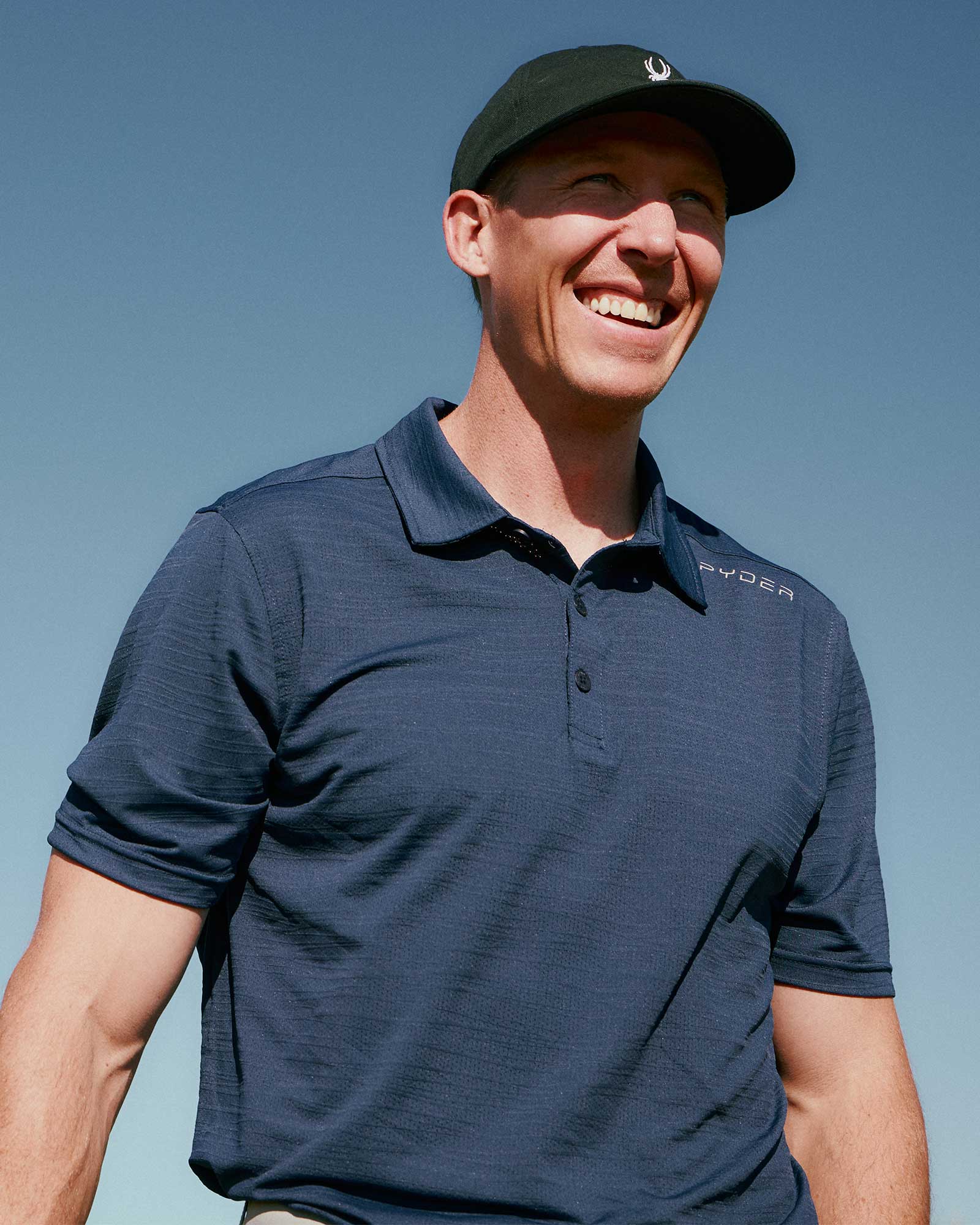 Spyder Men's Short Sleeve Jacquard - Navy - Image 3