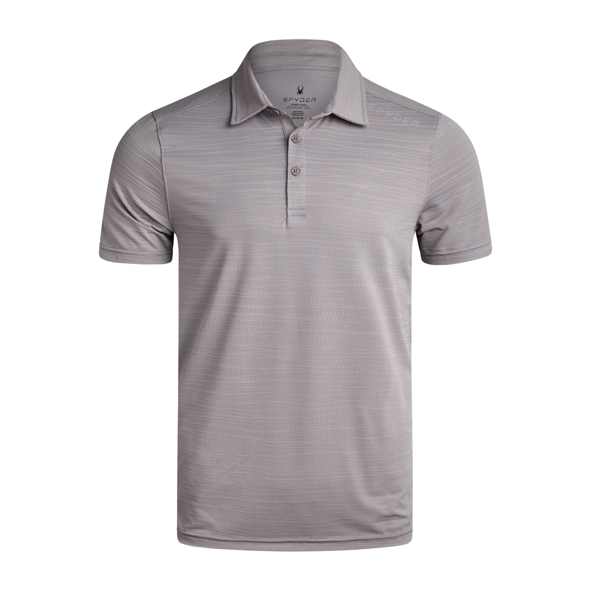 Spyder Men's Short Sleeve Jacquard - Pewter