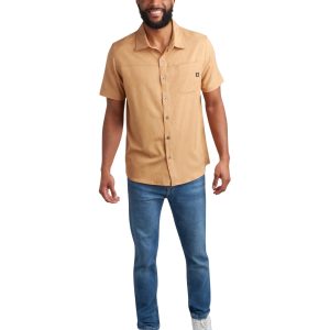 Spyder Men's Short Sleeve Mini Stripe - Carmel