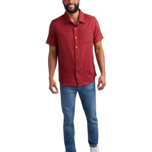 Spyder Men's Short Sleeve Mini Stripe - Pomegranate