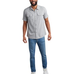 Spyder Men's Short Sleeve Check - Grey