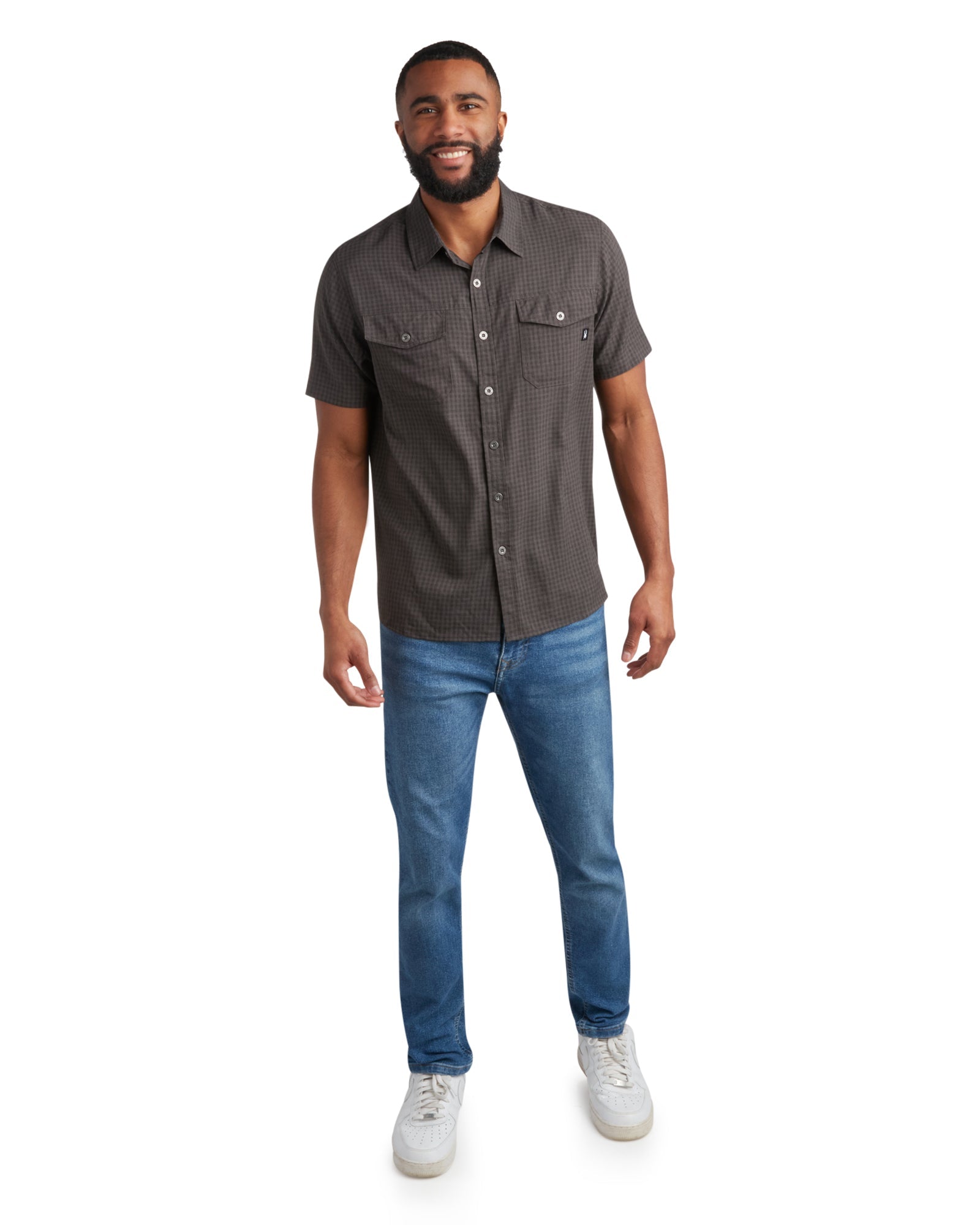 Spyder Men's Short Sleeve Mini Check - Heather Black - Image 3