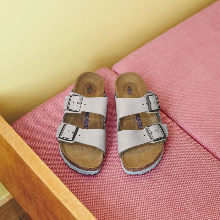 Birkenstock Arizona Big Buckle Birkibuc Nubuck Dove Gray - Image 6