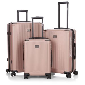 Roberto Cavalli 3 Piece Luggage Set with Expandable Hard Shell & 8 Spinner Wheels