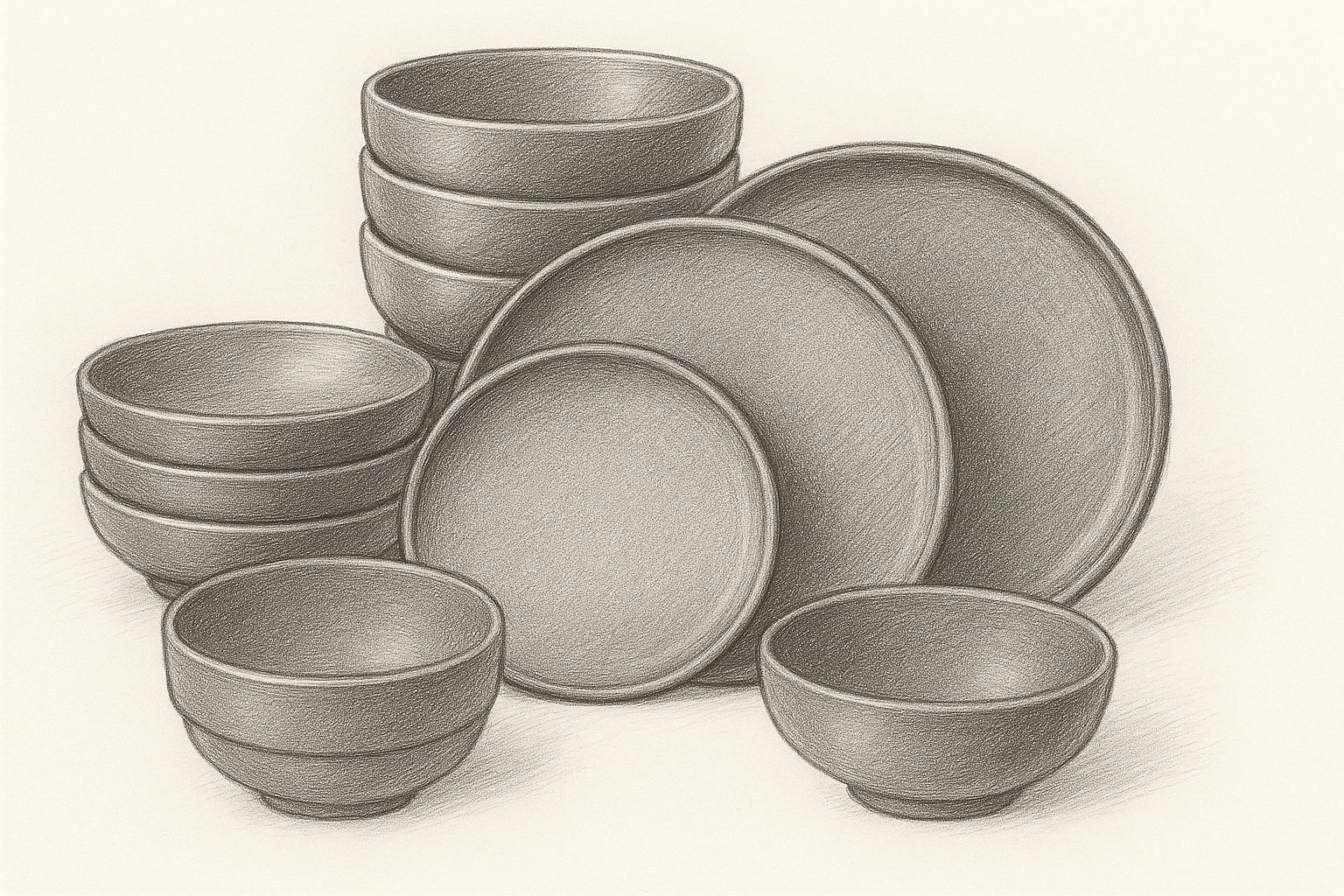 Moritz & Moritz SOLID 12-Piece Stoneware Dinnerware Set - Image 17