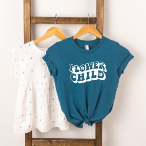 The Juniper Shop Toddler Flower Child Short Sleeve Crew Neck