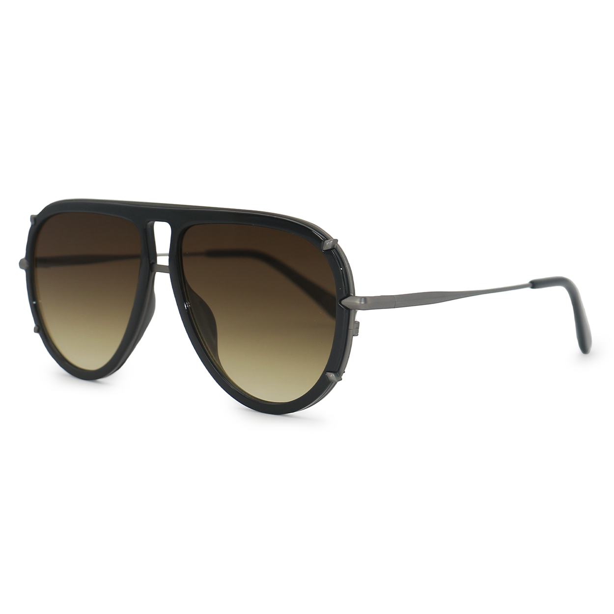 TopFoxx Ivy Luxe - Olive Tangle-Free Women's Round Aviator Sunglasses