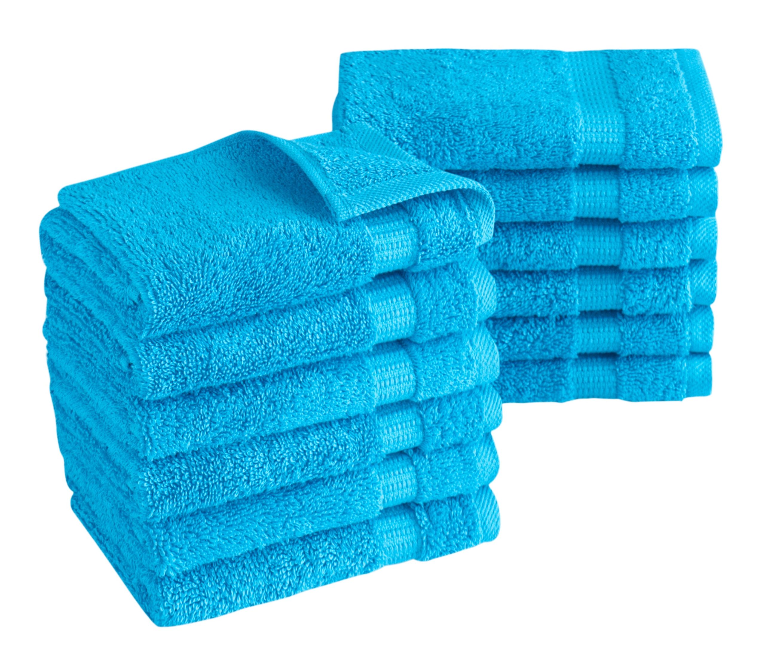 Classic Turkish Towels Villa Turkish Cotton Hotel Collection Washcloths - 12 Pieces - Image 6