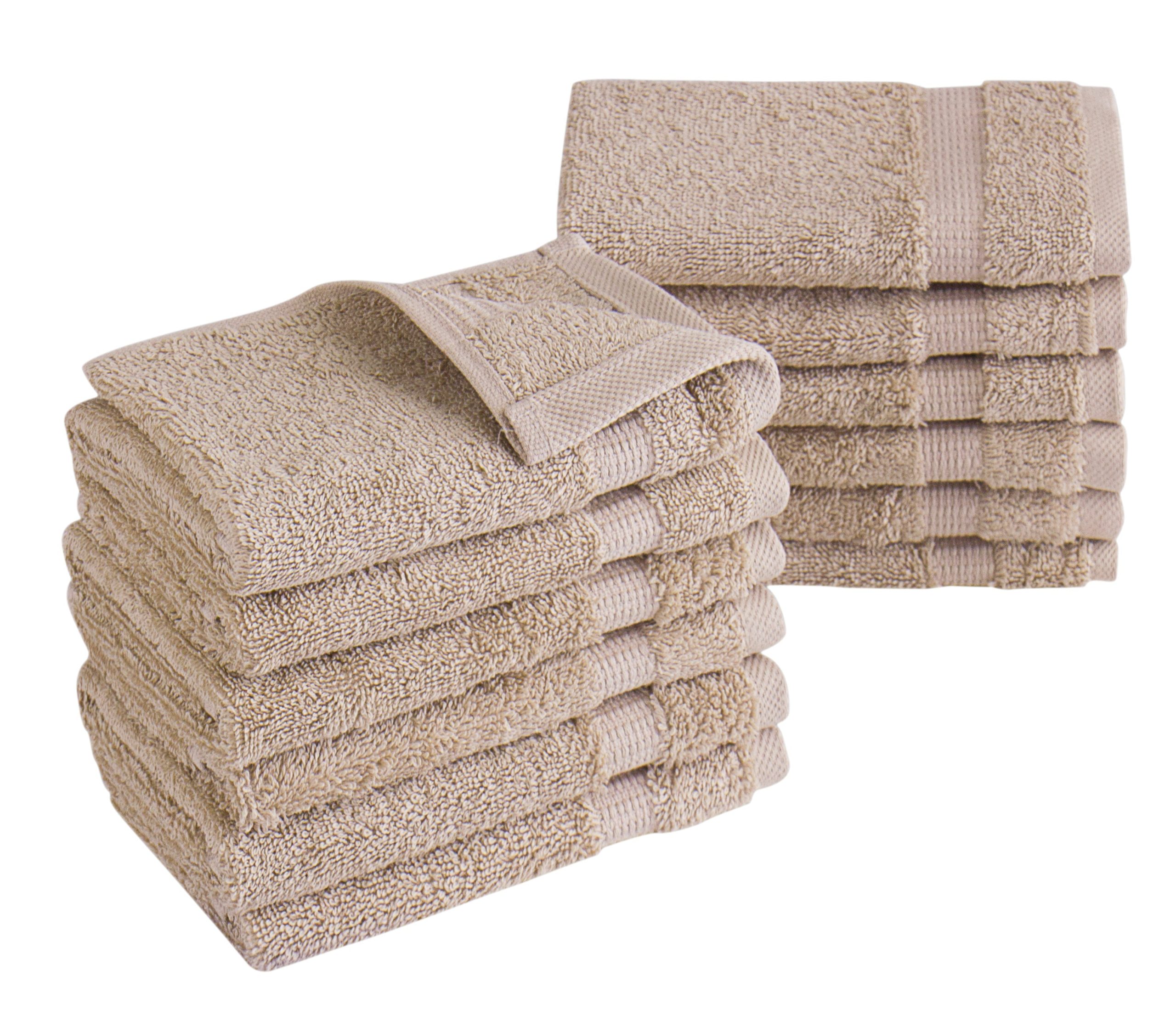 Classic Turkish Towels Villa Turkish Cotton Hotel Collection Washcloths - 12 Pieces - Image 8