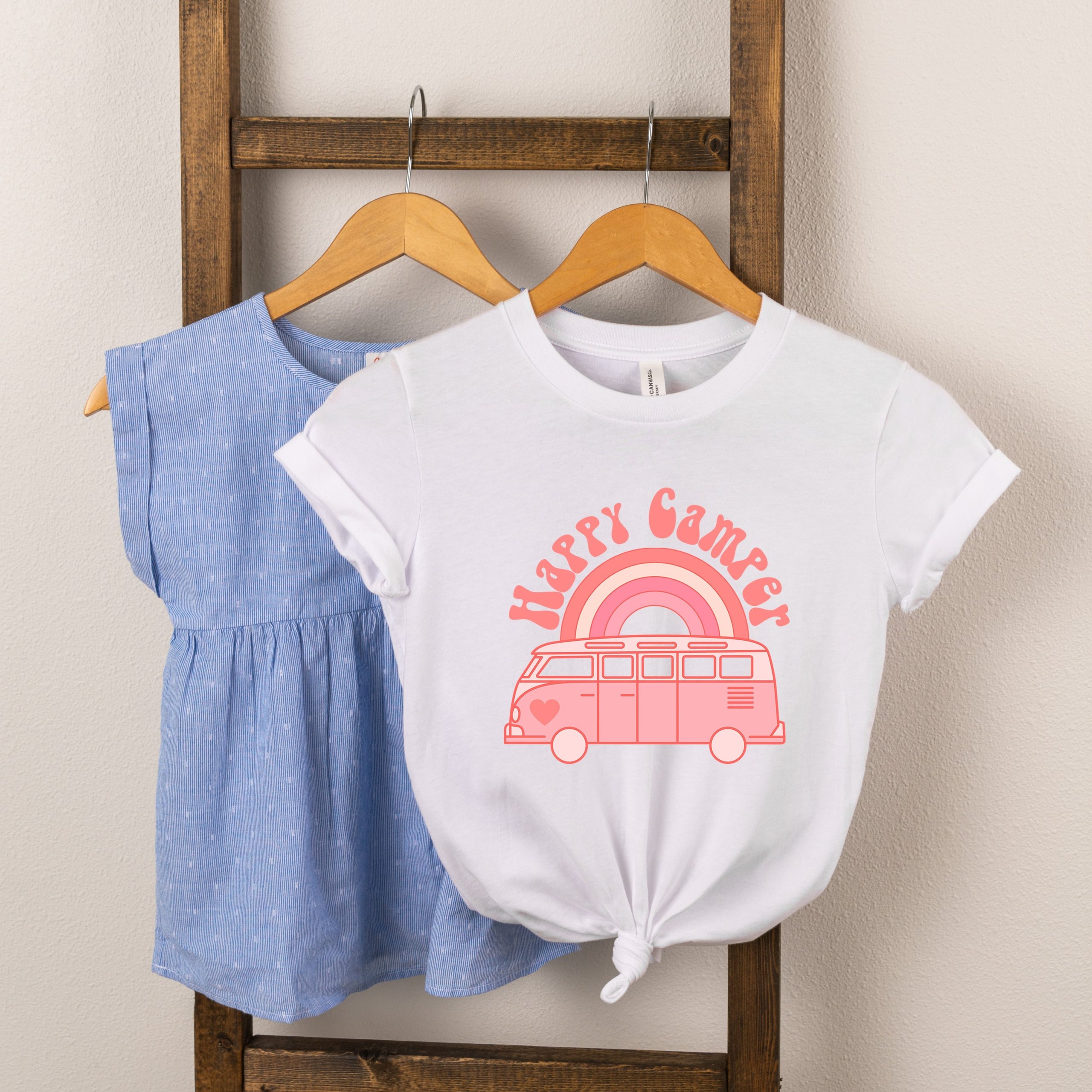 The Juniper Shop Toddler Happy Camper Van Short Sleeve Crew Neck - Image 3
