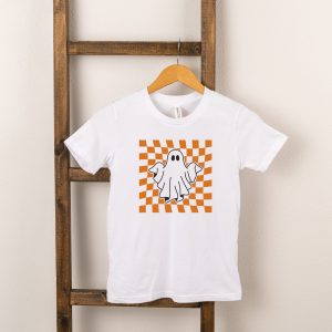 The Juniper Shop Toddler Checkered Ghost Short Sleeve Crew Neck