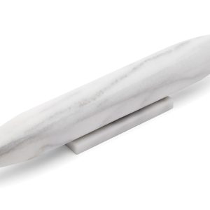 Fox Run 48760 Marble 12-Inch Tapered Rolling Pin. White
