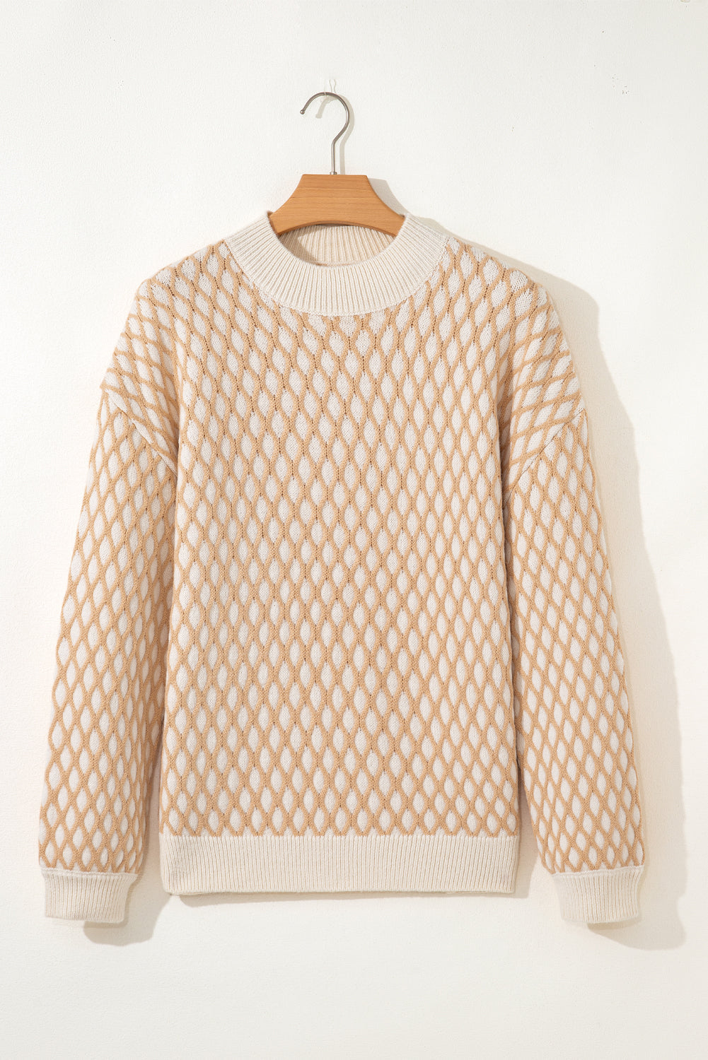 Ximena Rhombus Textured Knit Sweater by Threaded Pear - Image 5