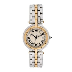 Pre-owned Cartier Women's Panthere 29mm 18K Yellow Gold and Stainless Steel Wristwatch - 183964