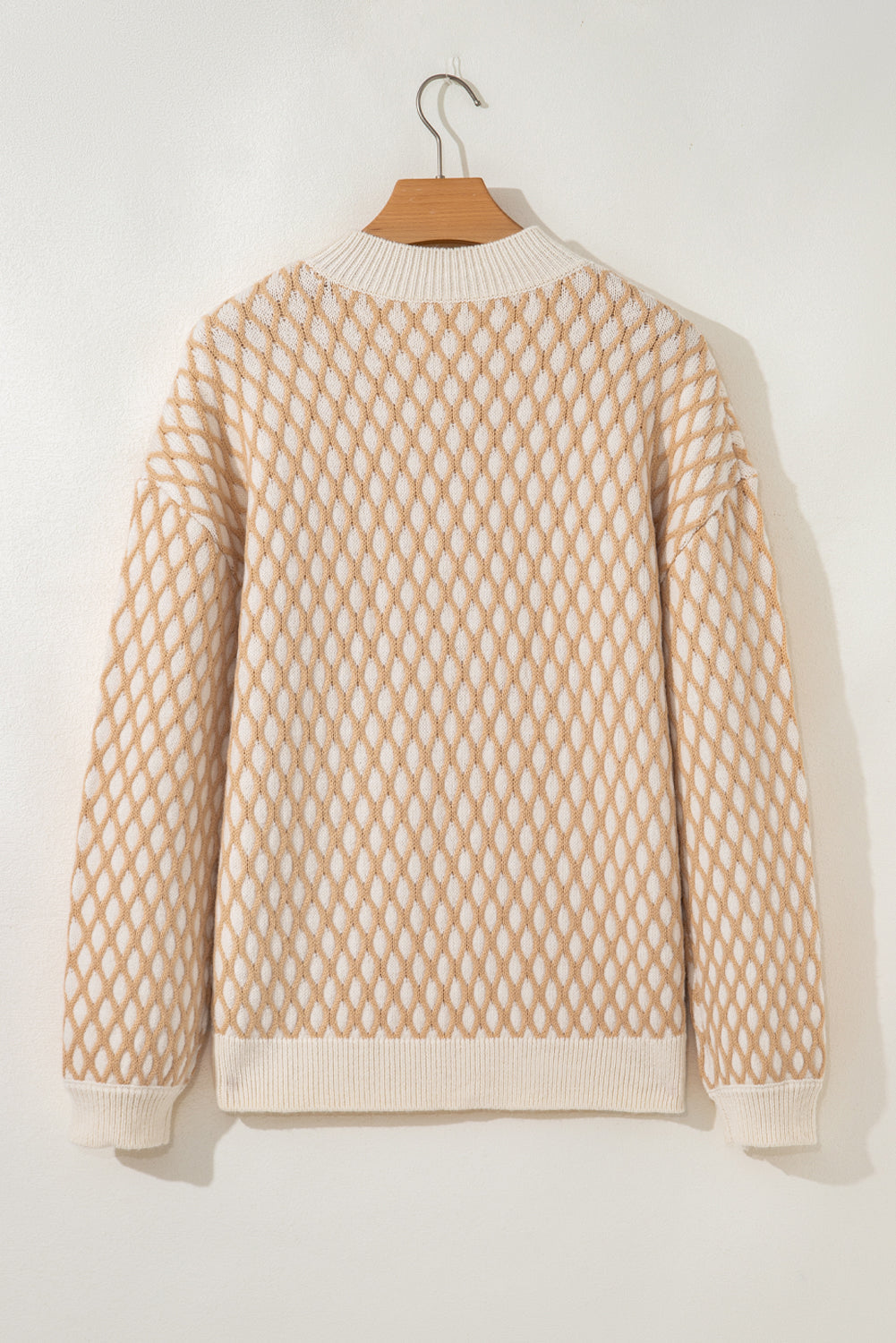 Ximena Rhombus Textured Knit Sweater by Threaded Pear - Image 6