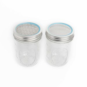 Jarware Stainless Steel Citrus Zester and Cheese Grater Lids For Wide Mouth Mason Jars