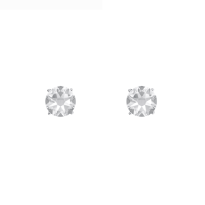 callura Timeless Stainless Steel & Cubic Zirconia Birthstone Solitaire Stud Earrings ?C May Emerald Green