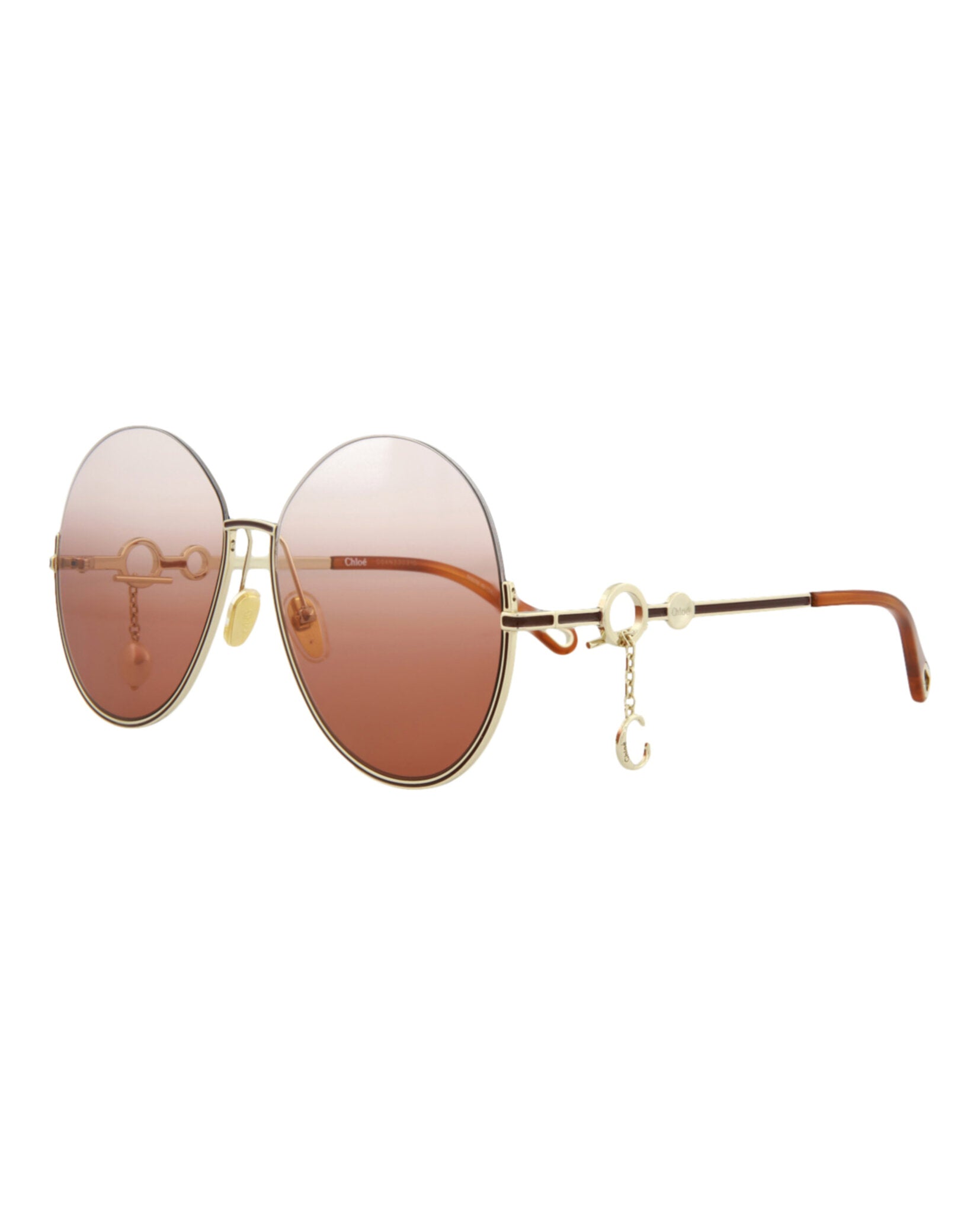 Chlo?? Round-Frame Metal Sunglasses - Image 4