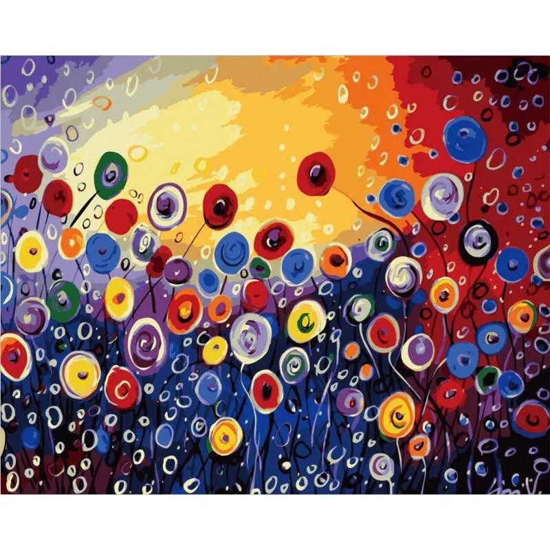 Paint with Number Children's Cartoon Style Flower