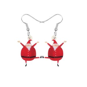 Don't AsK Happy Santa Drop Earrings ?C Festive Holiday Jewellery for Women