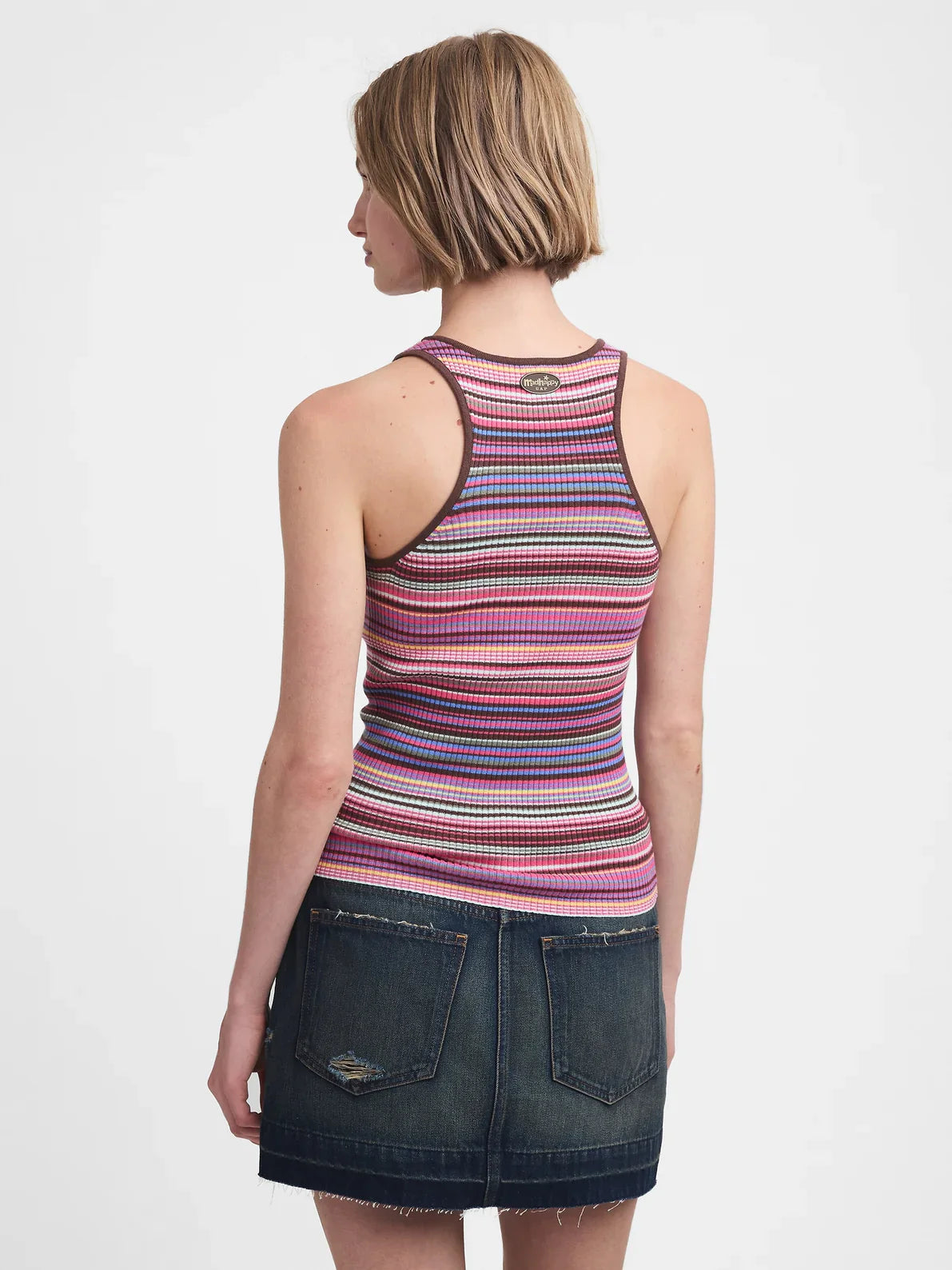 Gap - MadHappy Stripe Sweater Tank - Mulberry Multi - Image 2
