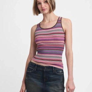 Gap - MadHappy Stripe Sweater Tank - Mulberry Multi