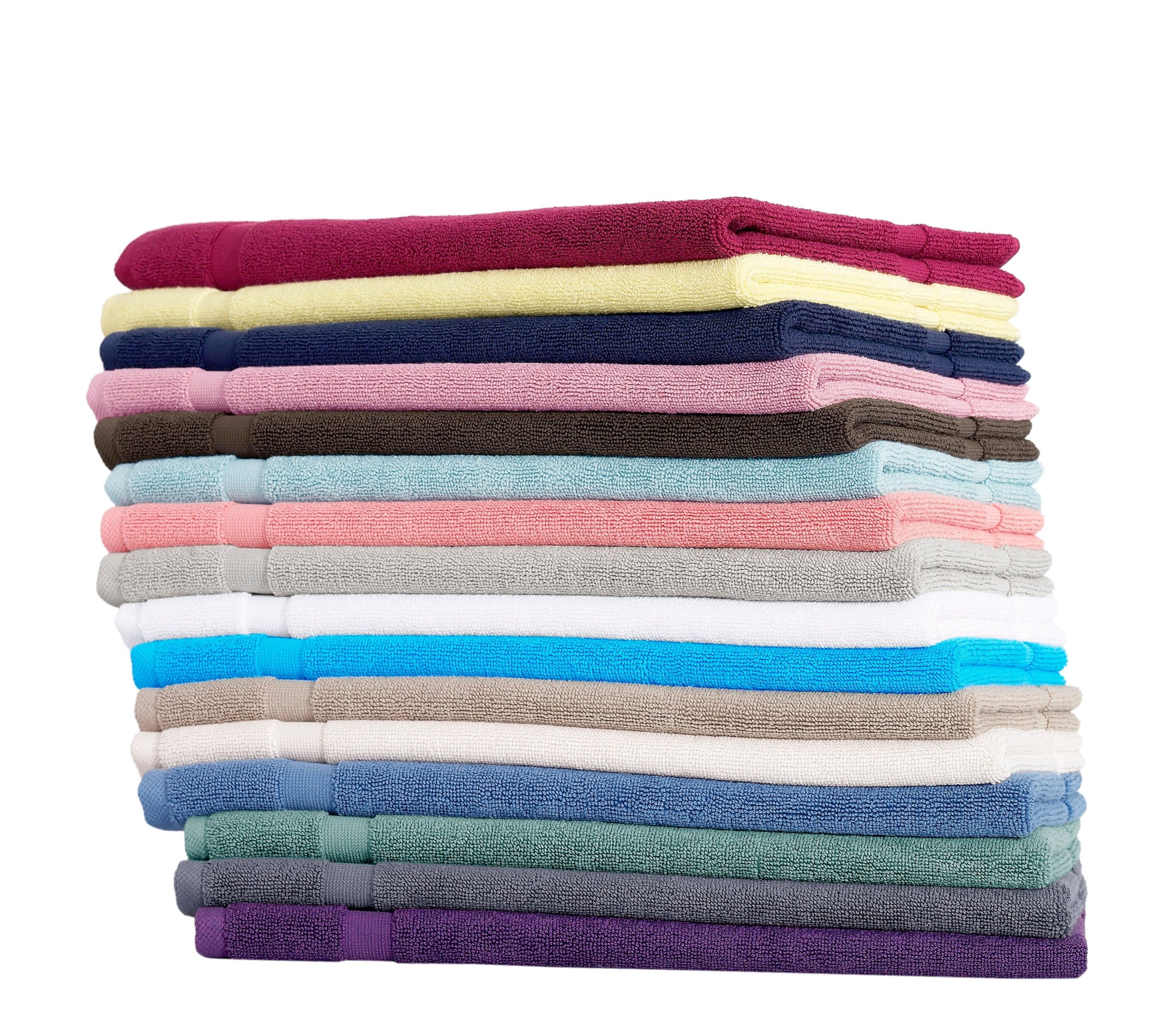 Classic Turkish Towels Cambridge Turkish Cotton Washcloths - 12 Pieces