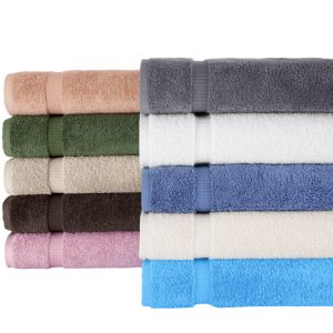 Classic Turkish Towels Villa Turkish Cotton Luxury Hotel Collection Bath Towels - 4 Pieces