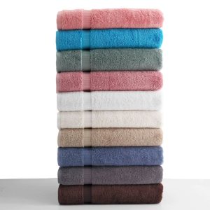 Classic Turkish Towels SALBAKOS - 100% Turkish Cotton Hand Towels Set 6 Pieces 16x30 | Quick Dry. Absorbent & Soft Towels for Hotel & Spa