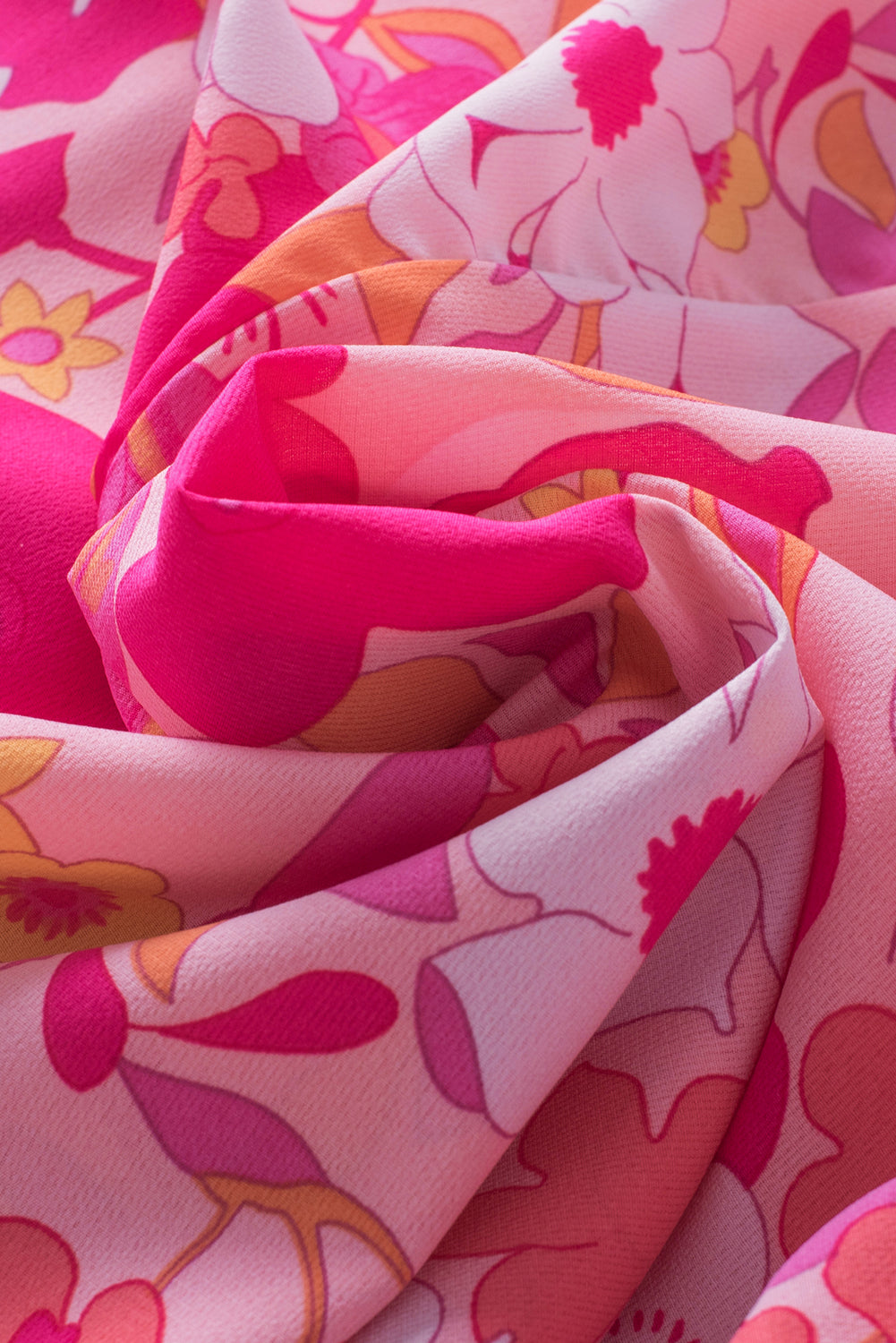 Kaiya Floral Print Ruffled Half Sleeve Plus Size Babydoll Blouse by Threaded Pear - Image 7