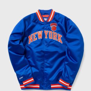 Mitchell & Ness Men's Nba Lightweight Satin Jacket Vintage Logo Knicks